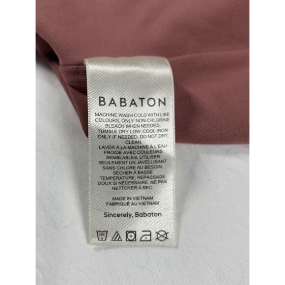 Babaton Aritzia Contour Top Womens M Rosy Brown Deep V Plunge Long Sleeve Fitted - Picture 7 of 8